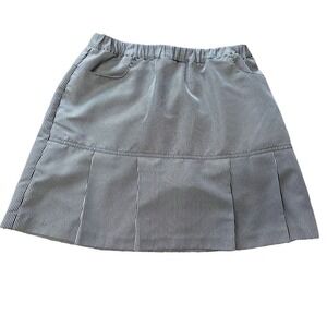 Adidas Black and White Striped Athletic Skort